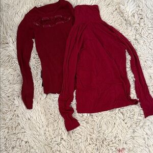Red Knit Sweaters - Two-Pack